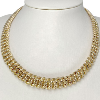 Collier d'occasion or 750 jaune maille américaine 46cm