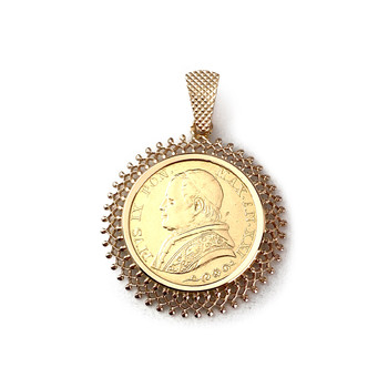Second-hand pendant in 750 yellow gold