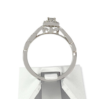 Tweedehands goud 750 witte diamanten ring