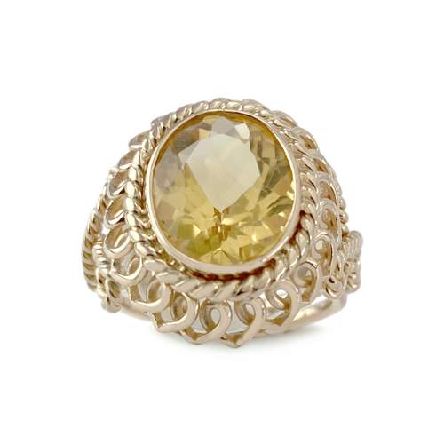 Bague d'occasion or 750 jaune citrine