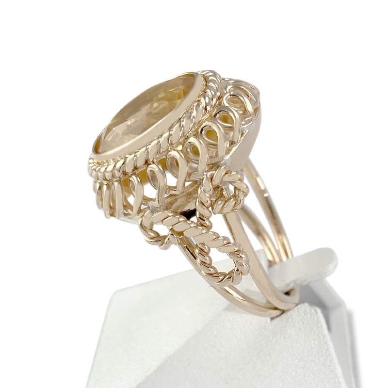 Bague d'occasion or 750 jaune citrine - vue 2