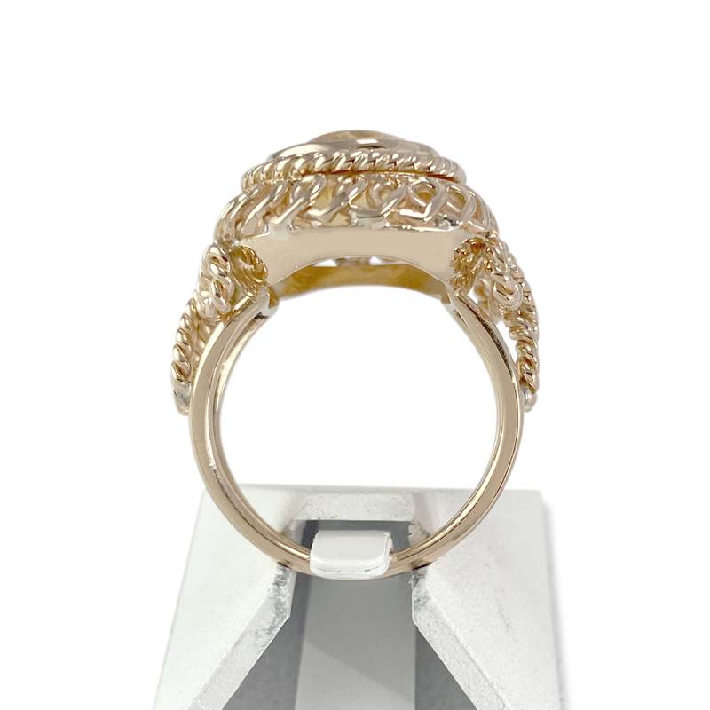 Bague d'occasion or 750 jaune citrine - vue 3