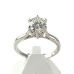 Solitaire d'occasion or 585 blanc diamant 1.32 carat - vue 1