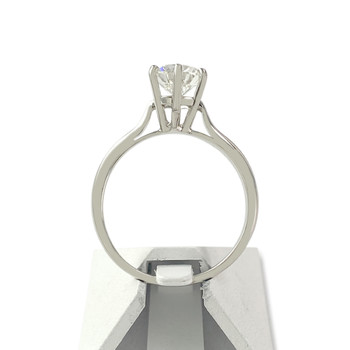 Solitaire d'occasion or 585 blanc diamant 1.32 carat