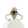 Bague d'occasion or 750 jaune diamants saphirs - vue V1