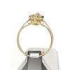 Bague d'occasion or 750 jaune diamants saphirs - vue V3