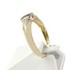 Bague d'occasion or 750 jaune et rhodié saphir diamants - vue V2