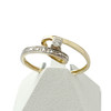 Bague d'occasion or 750 jaune et rhodié zirconia - vue V1