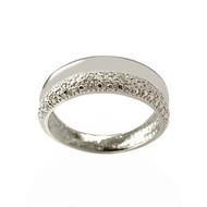 Bague d'occasion or 750 blanc diamants