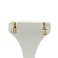 Boucles d'oreilles d'occasion or 750 jaune diamants