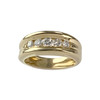 Bague d'occasion or 750 jaune diamants - vue V1