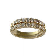 Bague d'occasion or 750 jaune diamants