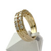 Bague d'occasion or 750 jaune diamants - vue V2