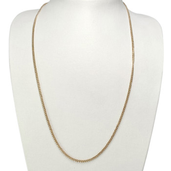 Chaine d'occasion or 585 jaune maille gourmette 61 cm