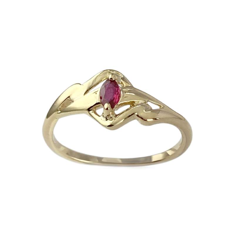 Bague d'occasion or 750 jaune rubis - vue 1