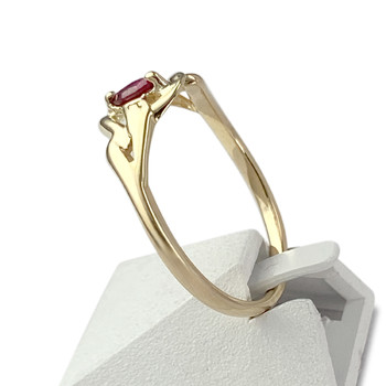 Bague d'occasion or 750 jaune rubis