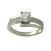 Bague d'occasion or 750 blanc diamants - vue V1