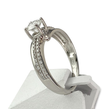 Second-hand gold ring 750 white diamonds