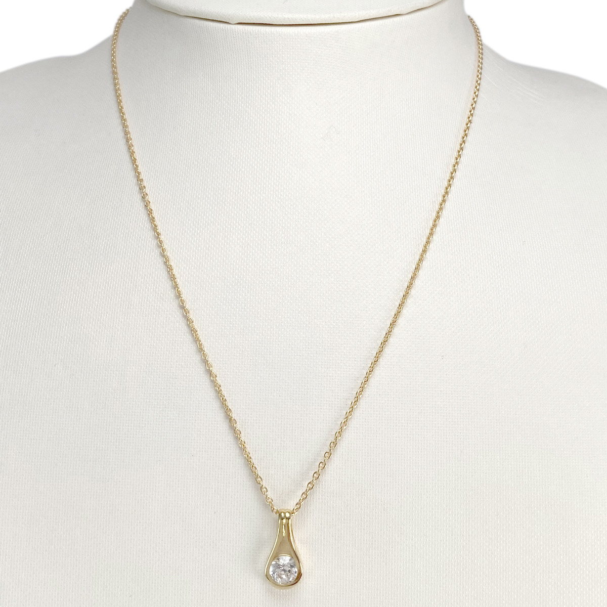 Collier d'occasion or 750 jaune zirconia 45cm - vue 2