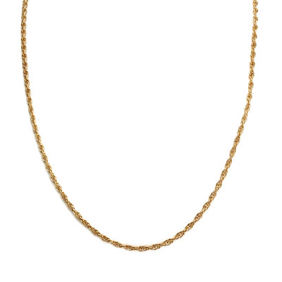 Chaine d'occasion or 750 jaune maille torsadée 75cm