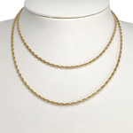 Chaine d'occasion or 750 jaune maille torsadée 75cm - vue 3