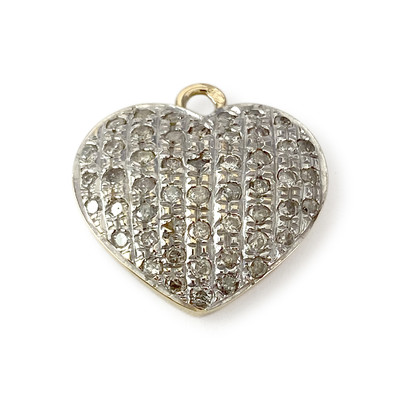 Pendentif d'occasion or 750 2 tons diamants