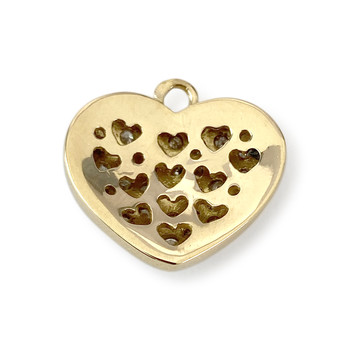 Tweedehands hanger goud 750 2 toon diamanten