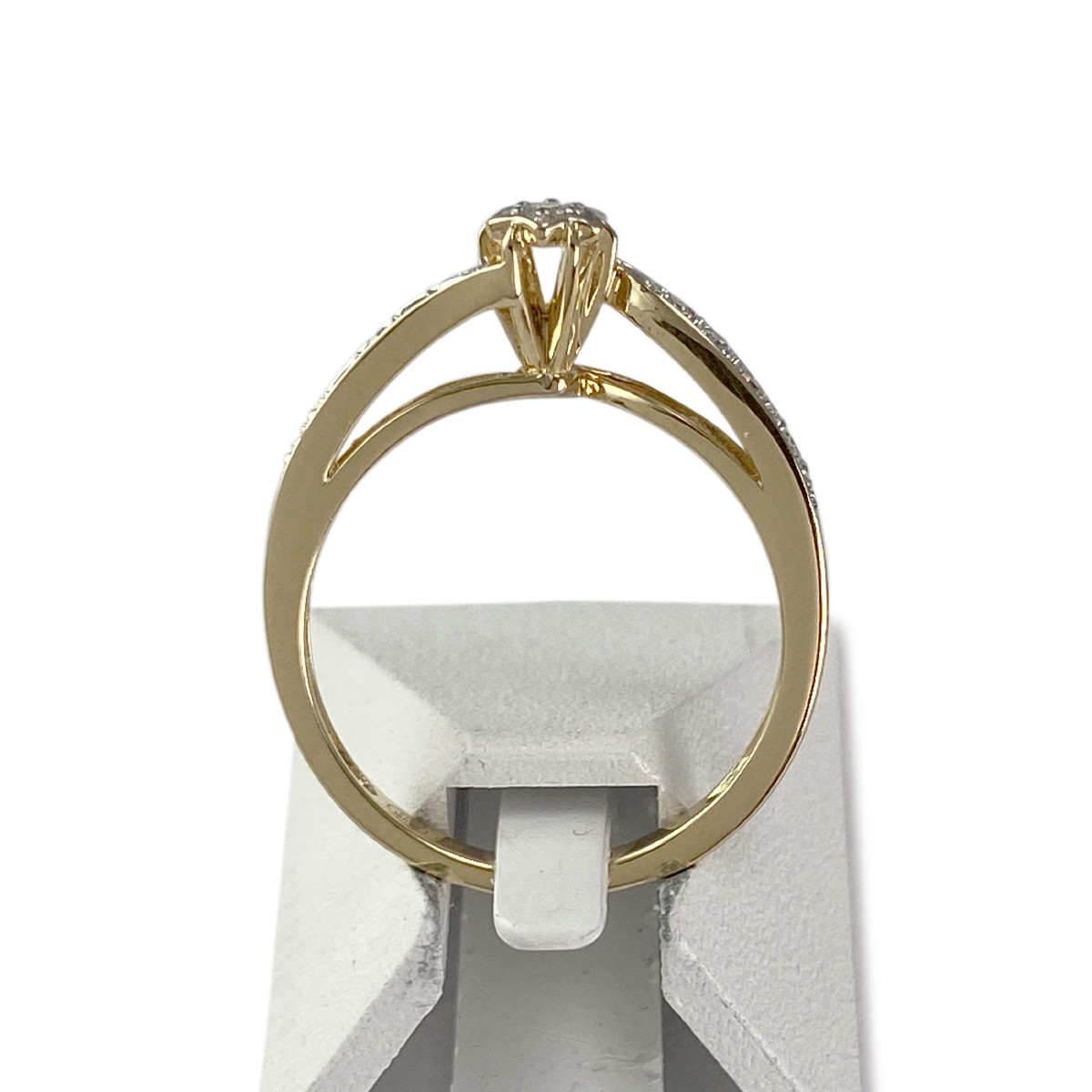 Bague d'occasion or 750 2 tons diamants - vue 3