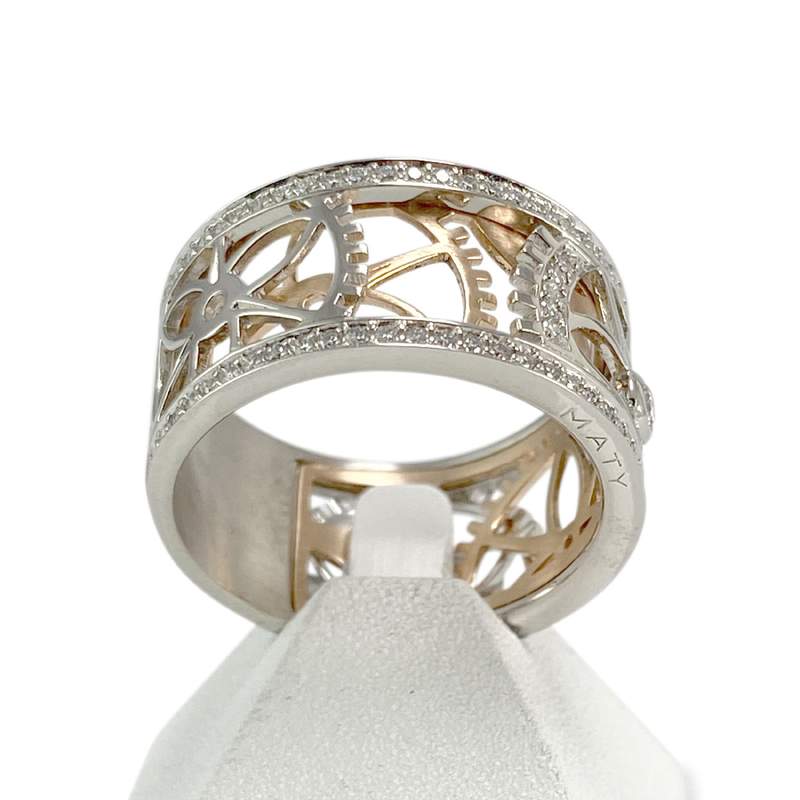 Bague d'occasion Vesontio 2 ors 750 diamants 0,40 carat - vue 1