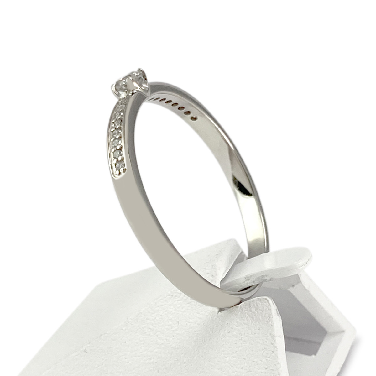 Bague d'occasion or 750 blanc diamant - vue 2