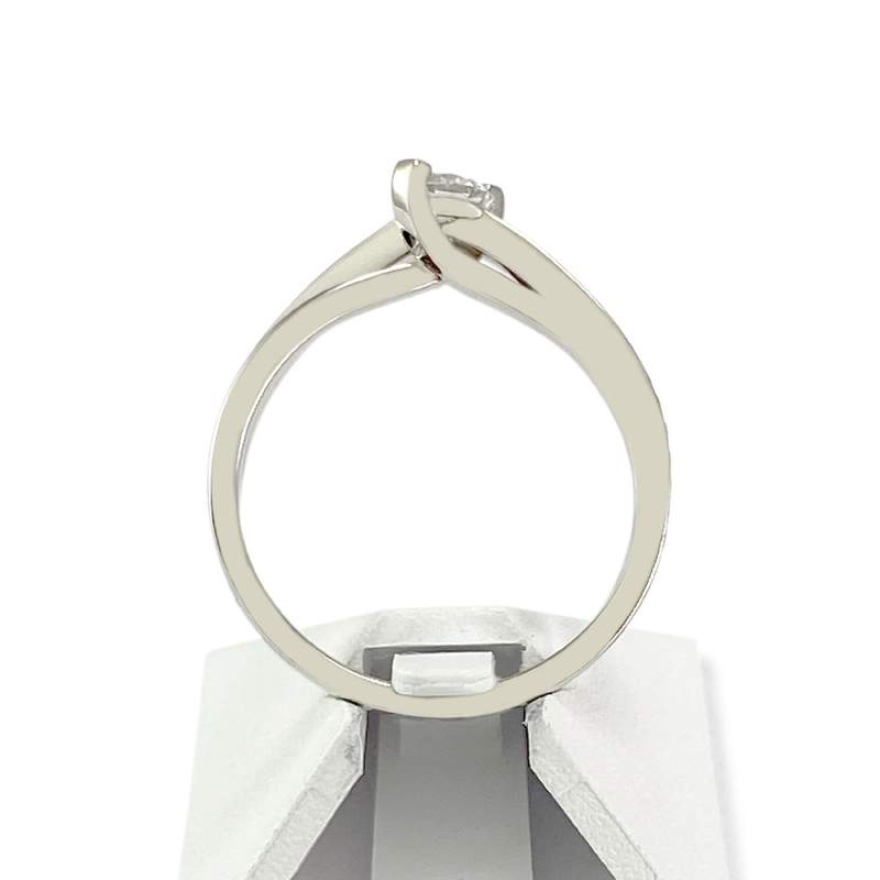 Bague d'occasion or 750 blanc diamants - vue 3