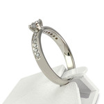 Bague d'occasion or 750 blanc diamants - vue 2