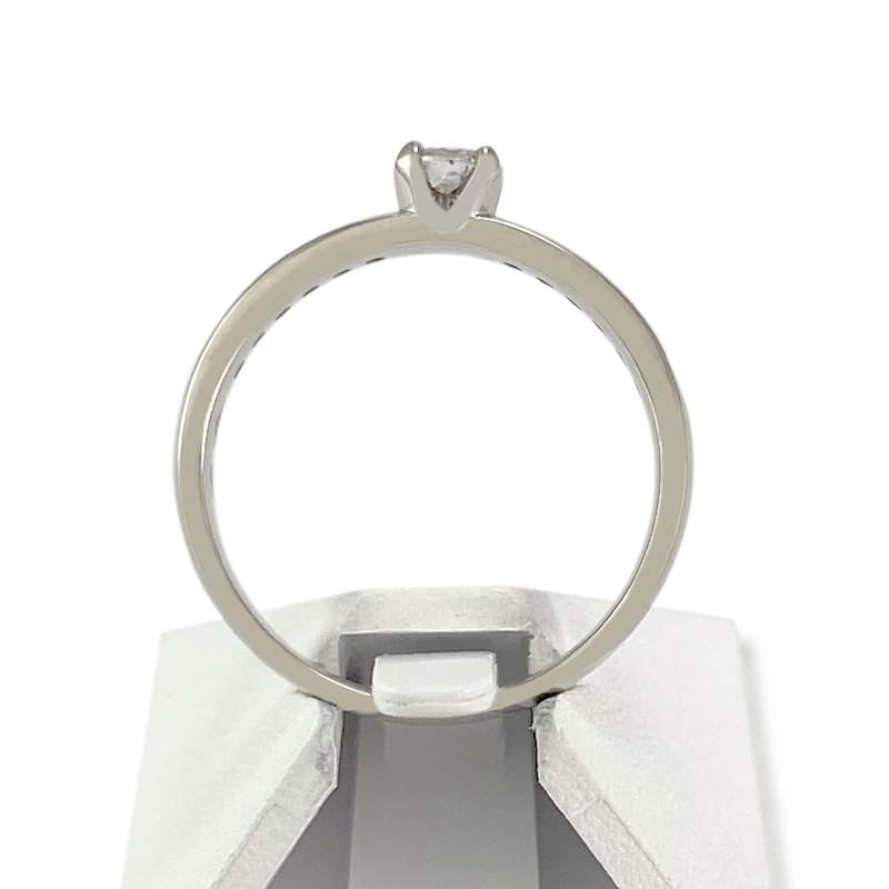 Bague d'occasion or 750 blanc diamants - vue 3