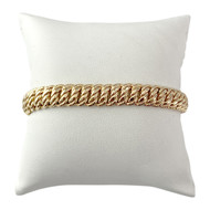 Second hand bracelet gold 750 yellow American mesh 19,5 cm