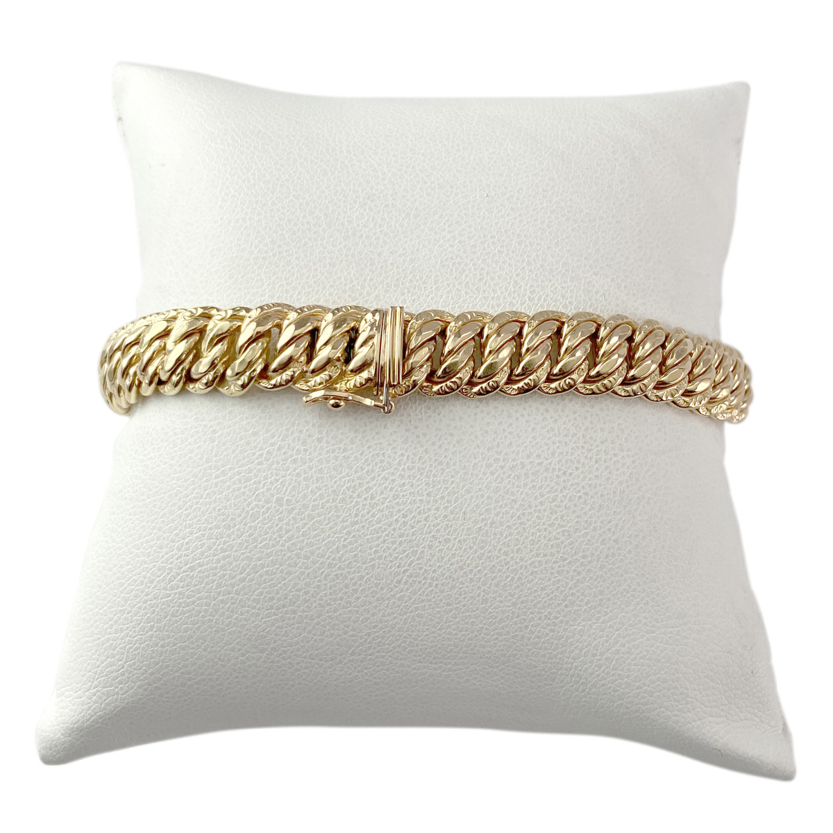 Bracelet d'occasion or 750 jaune maille américaine 19,5 cm - vue 2
