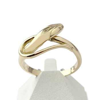 Tweedehands slangenring in 750 geel goud