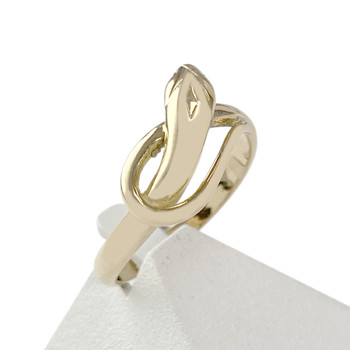 Tweedehands slangenring in 750 geel goud