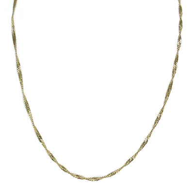 Chaine d'occasion or 585 jaune maillle singapour 56 cm