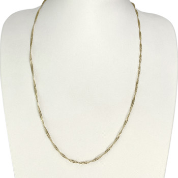 Tweedehands gouden ketting 585 geel maillle singapore 56 cm