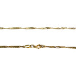 Chaine d'occasion or 585 jaune maillle singapour 56 cm - vue 3
