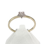 Bague d'occasion or 375 jaune 2 tons jaune et rhodié zirconias blancs - vue 1