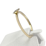 Bague d'occasion or 375 jaune 2 tons jaune et rhodié zirconias blancs - vue 2