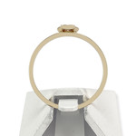 Bague d'occasion or 375 jaune 2 tons jaune et rhodié zirconias blancs - vue 3