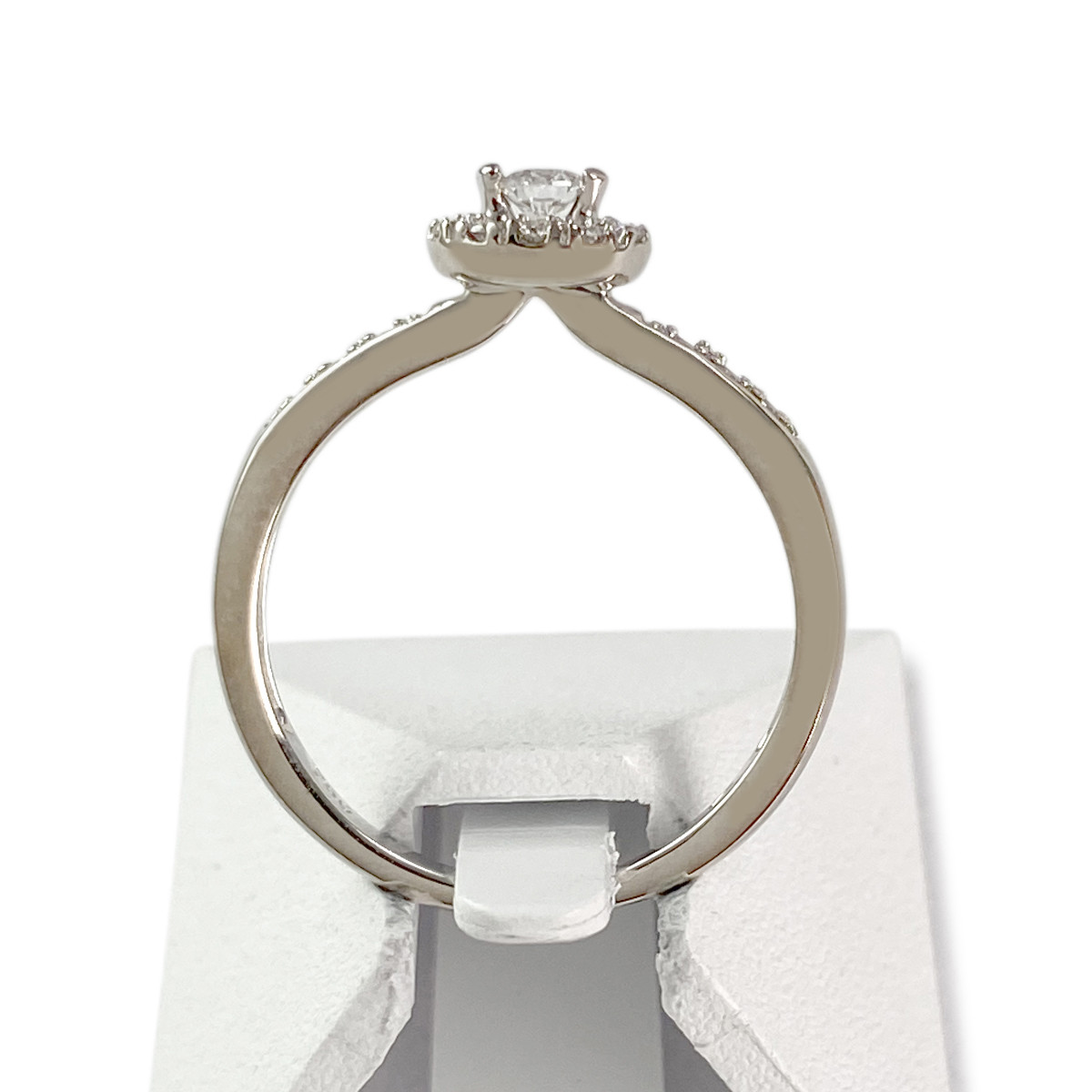 Bague d'occasion or 750 blanc diamants - vue 3