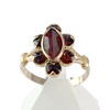 Bague d'occasion or 750 jaune grenats - vue V1