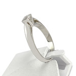 Solitaire d'occasion or 750 blanc diamant - vue 2
