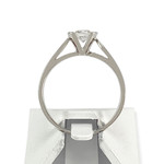 Solitaire d'occasion or 750 blanc diamant - vue 3