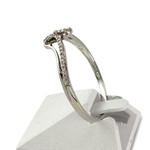 Bague d'occasion or 375 blanc diamants - vue 2