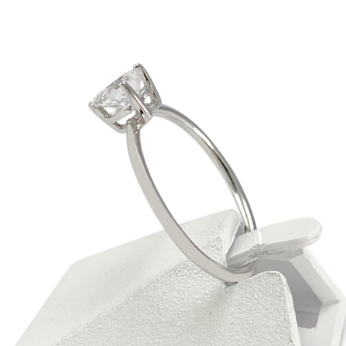 Bague d'occasion or 375 blanc zirconia - vue 2