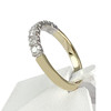 Bague d'occasion 2 ors 750 diamants synthétiques - vue V2